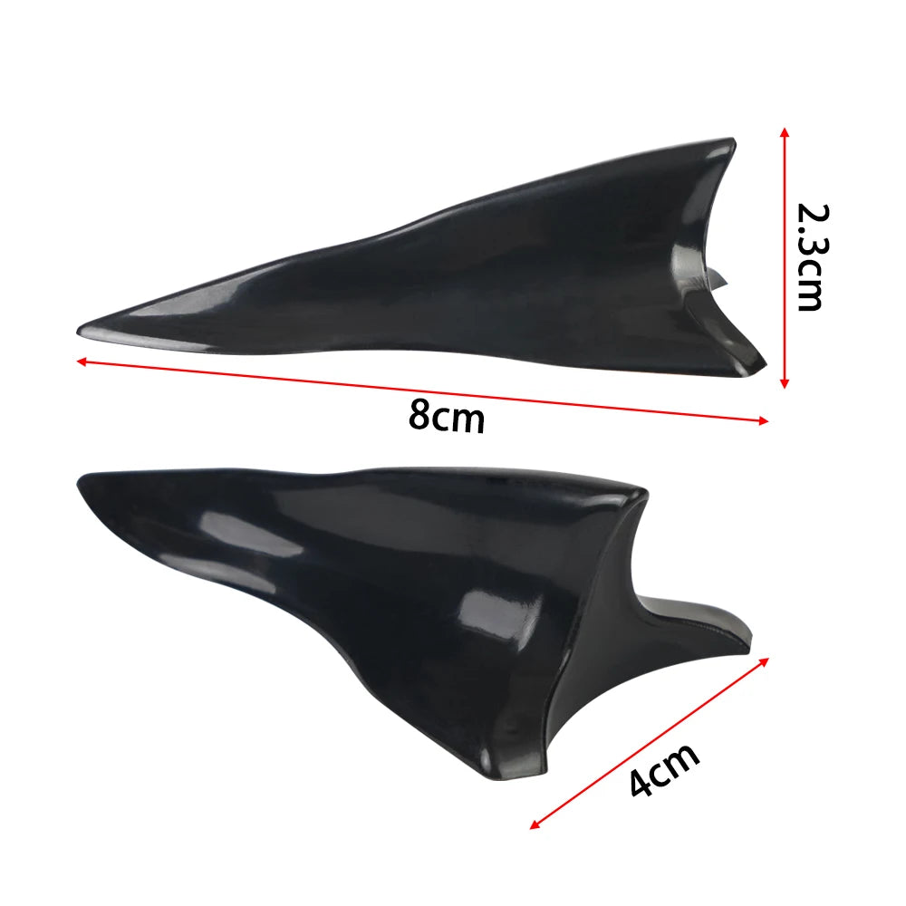 10Pcs Rear Roof Shark Fins Spoiler Wing Kit