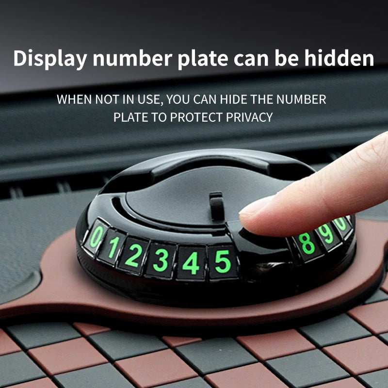 Car Dashboard Anti-Slip Mat, 2026 New Multifunctional Car Anti-Slip Mat With Temporary Parking Number,  Car Anti-Slip Mat