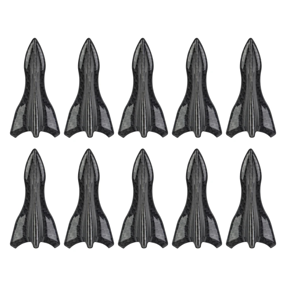 10Pcs Rear Roof Shark Fins Spoiler Wing Kit