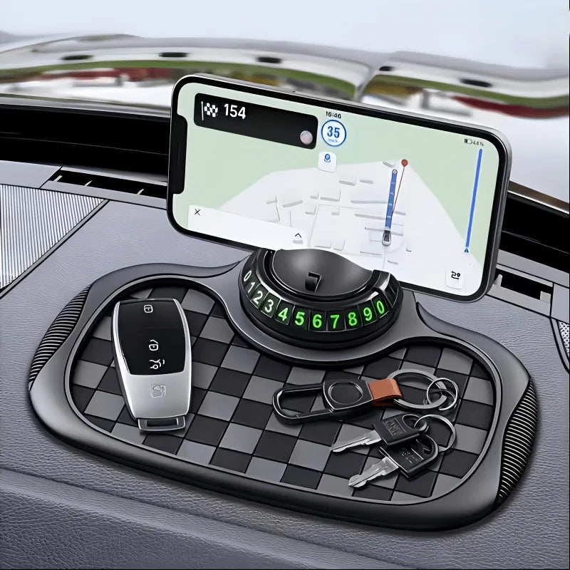 Car Dashboard Anti-Slip Mat, 2026 New Multifunctional Car Anti-Slip Mat With Temporary Parking Number,  Car Anti-Slip Mat
