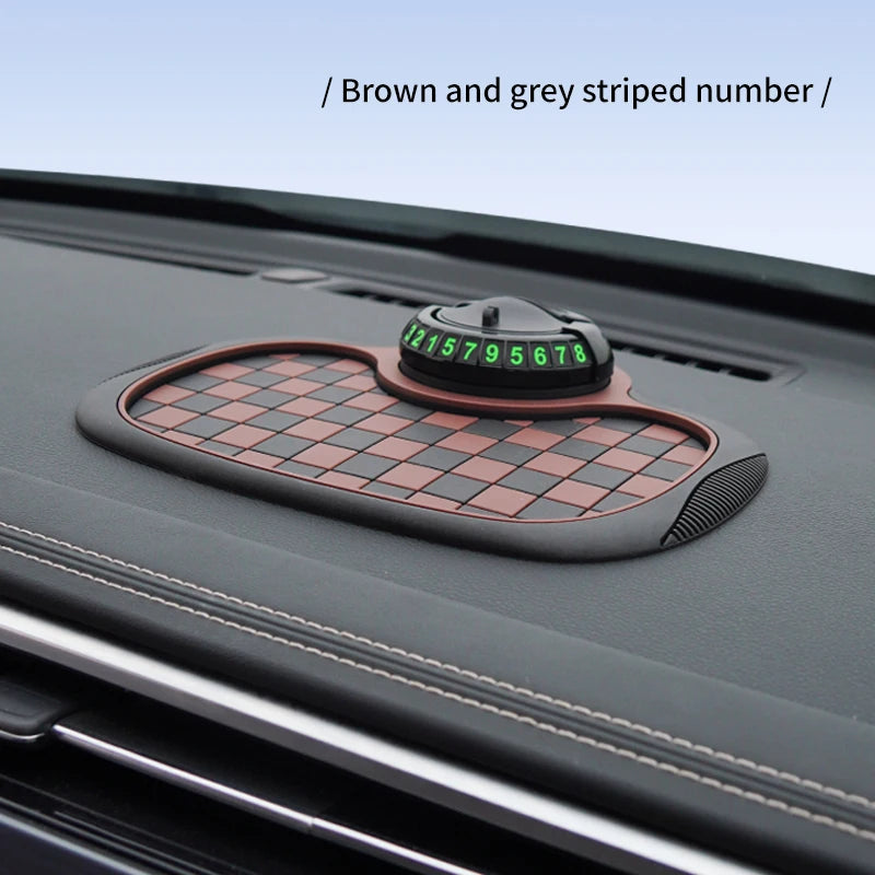 Car Dashboard Anti-Slip Mat, 2026 New Multifunctional Car Anti-Slip Mat With Temporary Parking Number,  Car Anti-Slip Mat