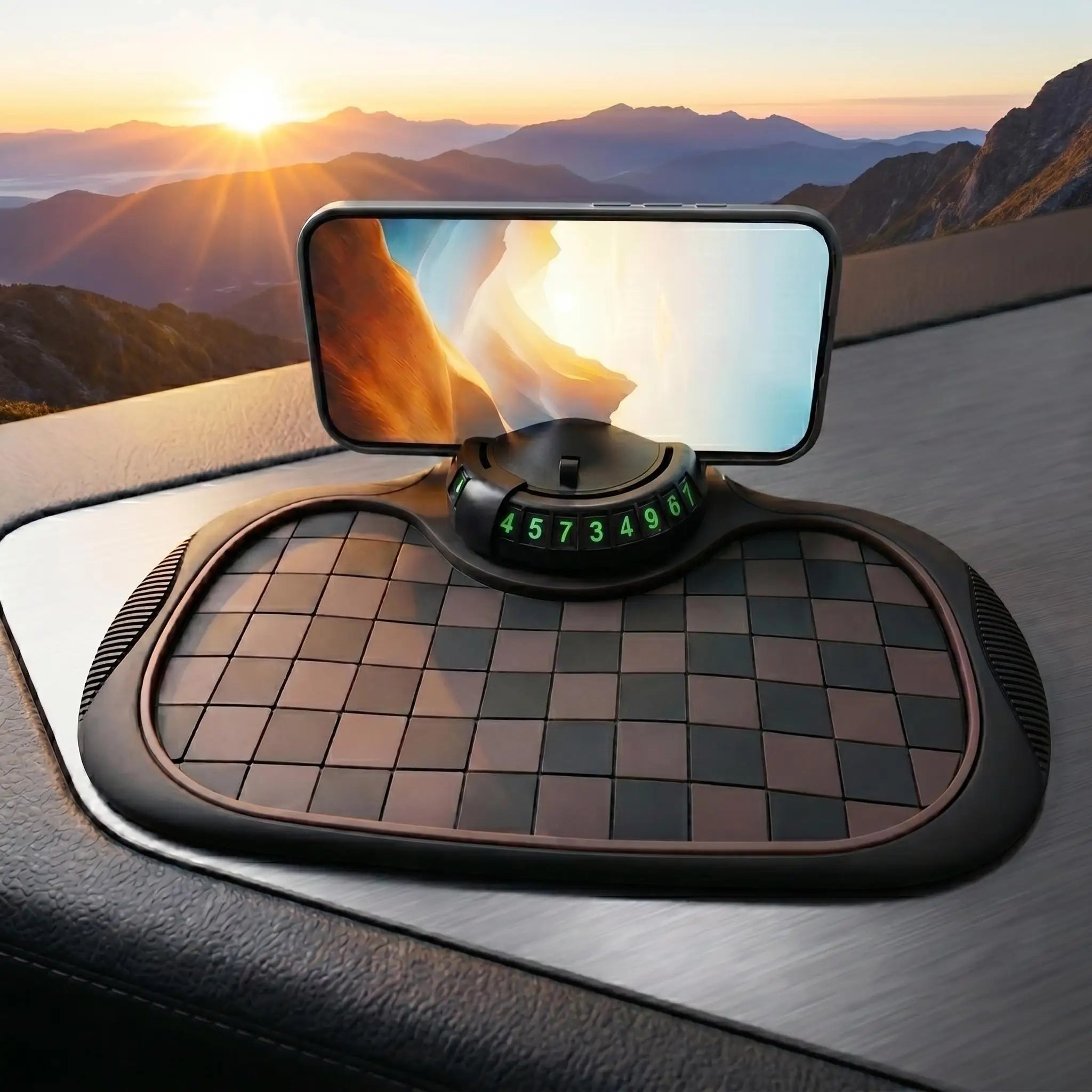 Car Dashboard Anti-Slip Mat, 2026 New Multifunctional Car Anti-Slip Mat With Temporary Parking Number,  Car Anti-Slip Mat